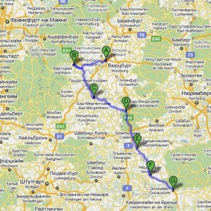 карта романтическая дорога