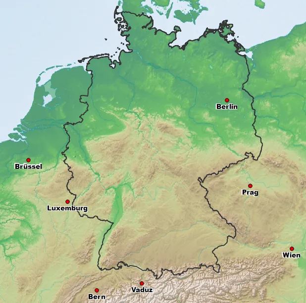 Рельеф Германии